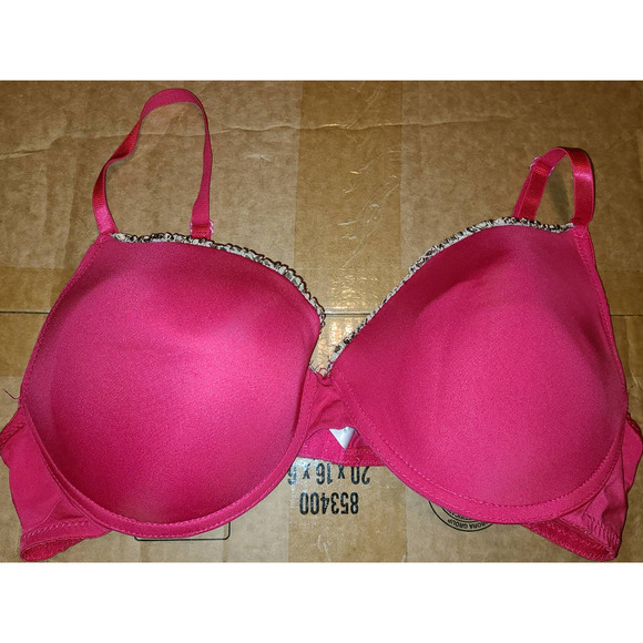 Push Up Bra Women's Size 40D Pink Polyester Adjustable Strap Comfortable (E1) - Picture 1 of 7
